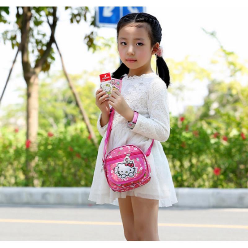 กระเป๋าสะพายข้างกระเป๋า Hello Kittyกระเป๋าสะพายข้างกระเป๋าเด็กGirl Sling Crossbody Bag