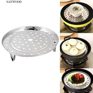 ♚สเตนเลสสตีลนึ่ง Rack ใส่หม้อหุ้น Pottery Steaming ถาด Stand Cookware