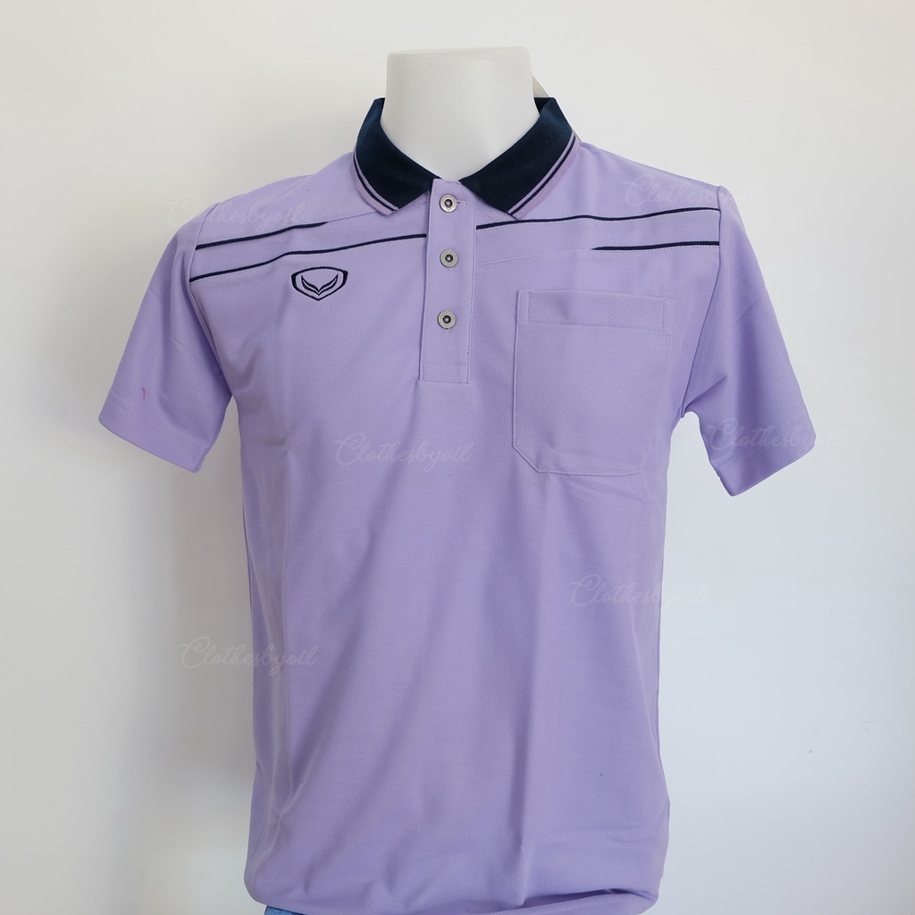 GRAND SPORT เสื้อโปโลทรงชาย คอปก รุ่น 012-490 กรม/ขาว/โอโรส/เขียว/ม่วง