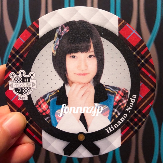ของสะสม แผ่นรองแก้ว Hinano Noda ของแท้จาก AKB48 Cafe