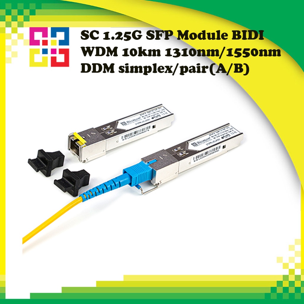 SC 1.25G SFP Module BIDI WDM 10km 1310nm/1550nm DDM simplex/pair(A/B)