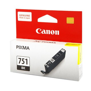 Canon CLI-751BKสีดำแท้ศูนย์ของใหม่+คุณภาพ100%PIXMA IX6770/6870/IP8770/7270, MG5570/5470/6470/6370/7170, MX727/927/