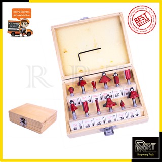 RRT ชุดดอกเร้าเตอร์/ทริมเมอร์(1/4") รุ่น 12PCS