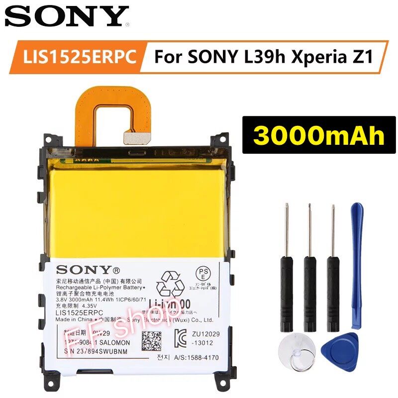 แบตเตอรี่ Sony Xperia Z1 L39h C6902 C6903 LIS1525ERPC 3000mAh แบต Sony Xperia Z1 พร้อมชุดถอด ประกัน 