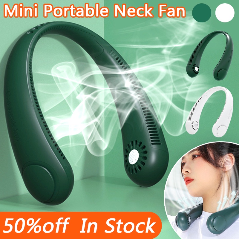 Hanging Neck Fan Portable Cooler Fan From Mi Youpin Leafless Neckband Fan USB Rechargeable Mute Spor