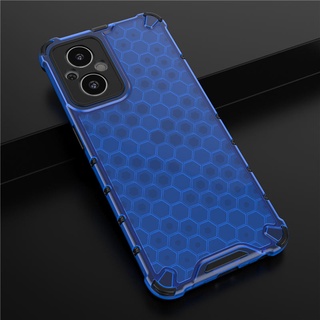 เคส OPPO Reno8 Z 5G ฮาร์ดเคสกันกระแทกเคสโทรศัพท์ Honeycomb Clear Shockproof Silicone Back Cover OPPO Reno 8Z Reno8Z 5G Case