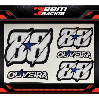 เซ็ตสติ๊กเกอร์ 88OLIVEIRA ขนาด21x14 (ทั้งแผ่น)