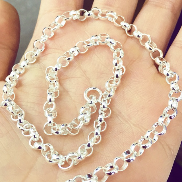 สร้อยคอเด็กเงิน Nmj มีสร้อยข้อมือวิดีโอ 35-45cm