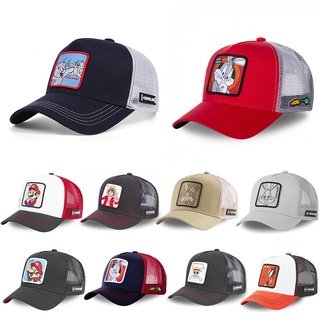 【Disney One piece trucker cap】หมวกเบสบอลลําลอง ทรงโค้ง ลายอนิเมะ bugs bunny แฟชั่นสําหรับผู้ชาย และผู้หญิง