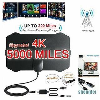 (Shengfei) เสาอากาศขยายเสียงทีวีดิจิทัล 5000 Mile Range Hdtv 4K