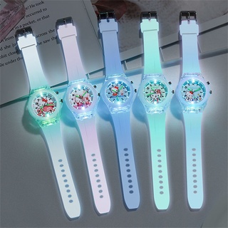 ใหม่ Jam Kanak-Kanak Hello Kitty นาฬิกาข้อมืออะนาล็อก มีไฟ Led ลายการ์ตูน สําหรับเด็กนักเรียนผู้ชาย ผู้หญิง