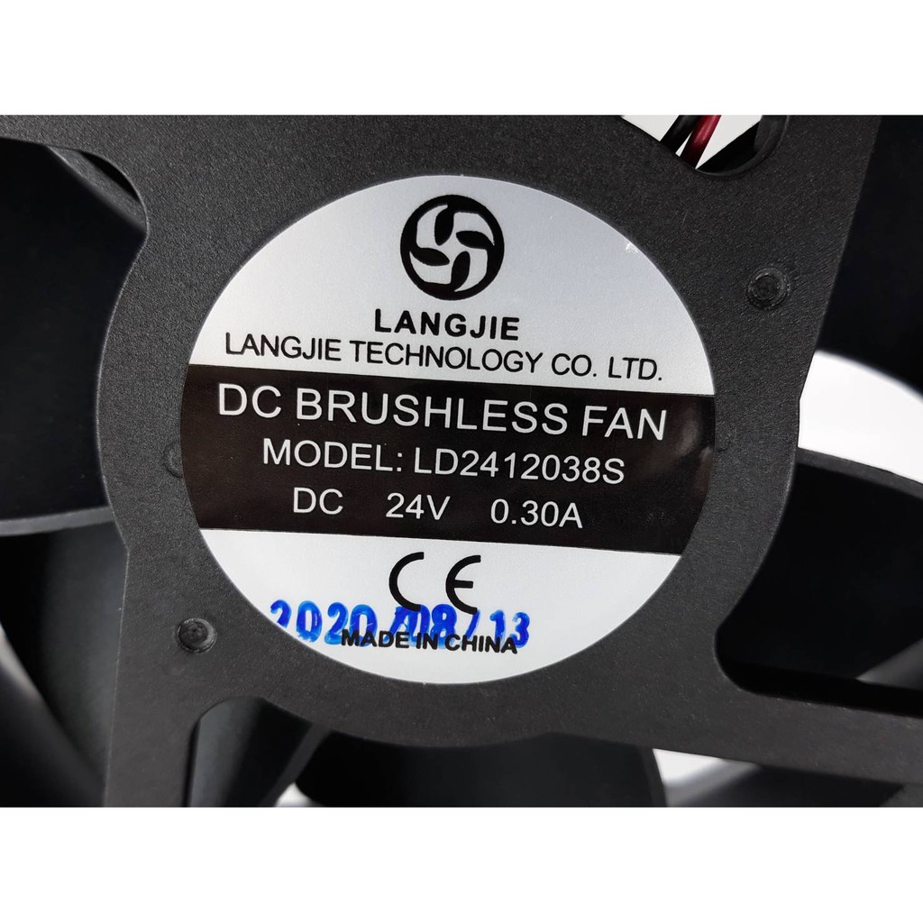 DC24v0.5A ,BRUSHLESS FANพัดลมตู้เชื่อม12*12cm ,แบริ่งเป็นลูกปืน