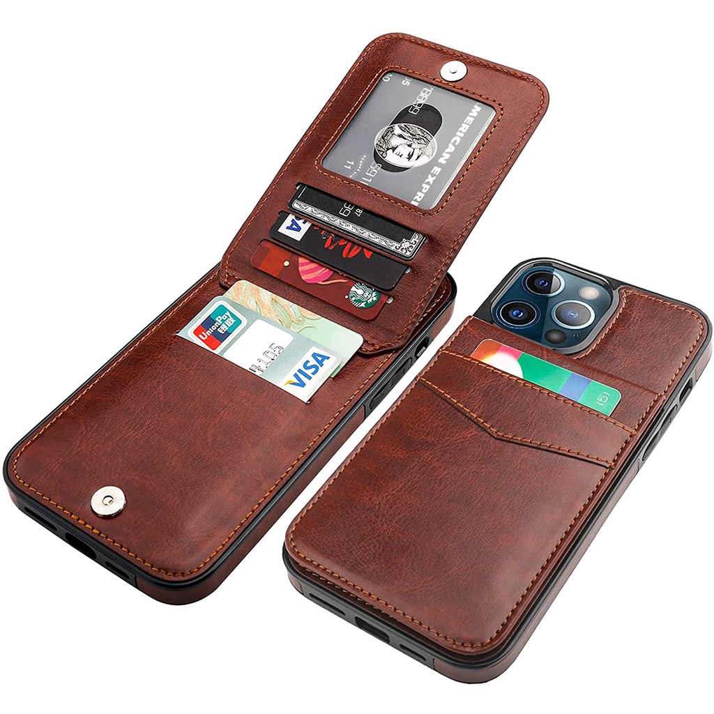 ฝาครอบหนังสําหรับ IPhone 16 15 14 11 13 12 Pro Max Mini Plus กระเป๋าสตางค์เคสโทรศัพท์ผู้ถือบัตรเครดิต Kickstand