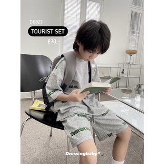 DB823 Tourist Set เสื้อยืด+กางเกงขาสั้น ทรงโอเวอร์ไซส์