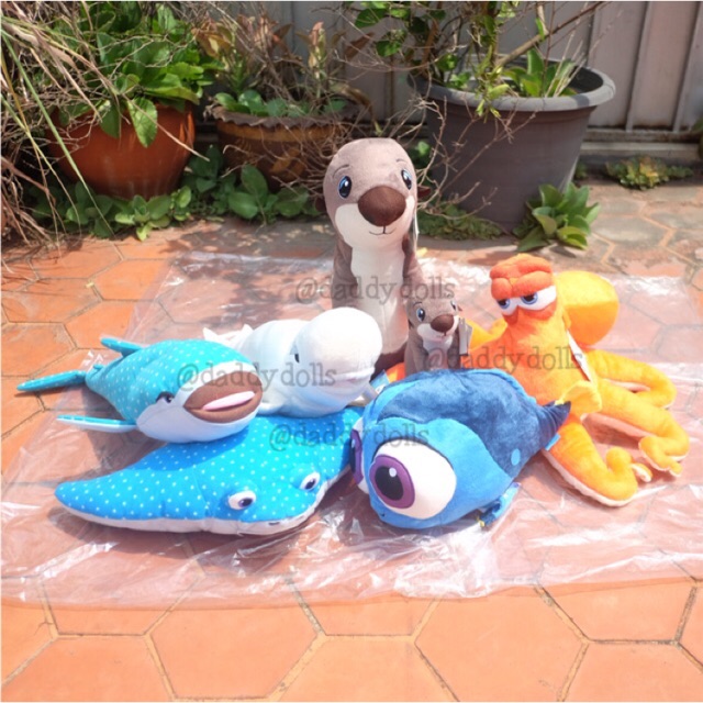 ตุ๊กตา Little Dory ลิตเติ้ลดอรี่ & Mr.Ray ปลากระเบน & Destiny ปลาฉลาม & Hank หมึก & Destiny โลมา