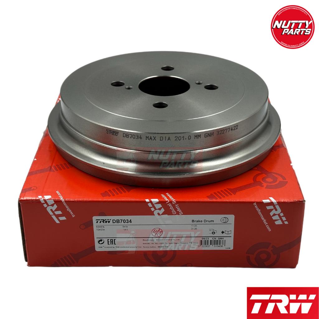 TRW ดรัมเบรคหลัง TOYOTA VIOS 07-12 / YARIS 08-12 NCP91 NCP93 DB7034