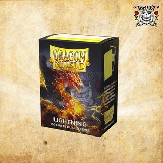 Dragon Shield Matte Lightning ซองใส่การ์ดCard Sleeve Premium หลังด้าน63 x 88mm 100/box TCG Pokémon MTG สำหรับมืออาชีพ  ส