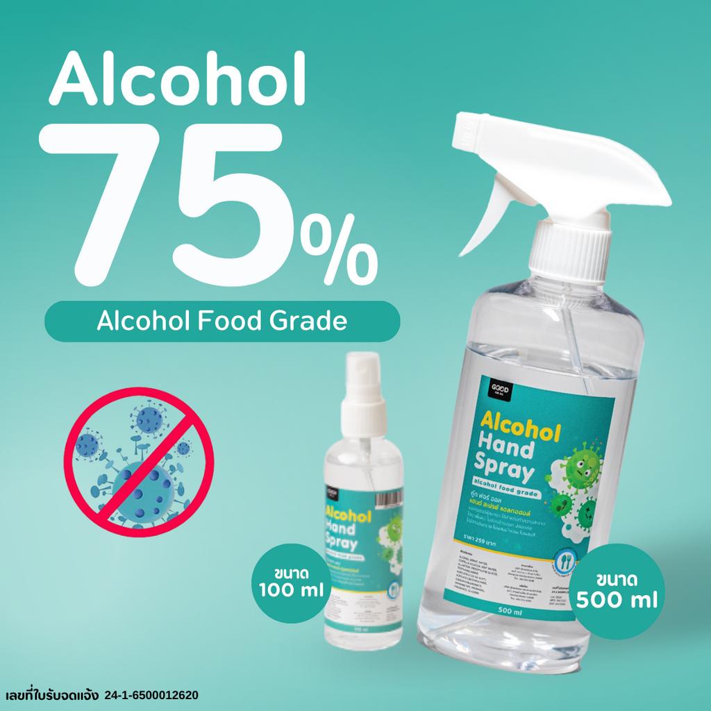 Alcohol Hand Spray I Alcohol Food Grade แฮนด์ สเปรย์ แอลกอฮอล์ 75%
