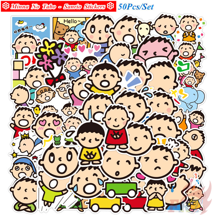 ❉ Minna No Tabo - S.a.n.r.i.o Character สติ๊กเกอร์ ❉ 50Pcs/Set Waterproof DIY Fashion Decals Doodle 