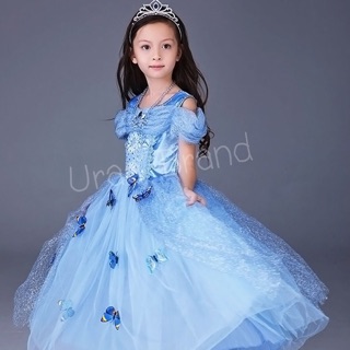 โค้ด URAA10NV ลด10% เมื่อซื้อ 999บ.&lt; ส่งฟรี/พร้อมส่ง &gt; ชุดเจ้าหญิง ชุดเด็ก Princess Dress รุ่น Butterfly Princess Dress