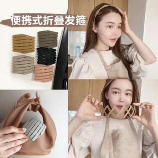 พร้อมส่ง*ที่คาดผมพับได้🔸️1เซต 5ชิ้น *คละสี ดีไซน์เก๋ พกพาสะดวก สไตล์เกาหลี ผ้าคาดผม ไม้คาดผม เครื่องประดับผม ที่คาด