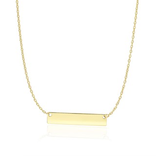 สร้อยคอทองคำแท้พร้อมบาร์เรียบเนียน 14K