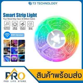 ไฟเส้น LED T3 Smart Strip Light ไฟเส้นแอลอีดีอัจฉริยะ ไฟเส้นตกแต่งห้อง LED ไฟประดับ ปรับได้มากถึง 16 ล้านสี (อะแดปเตอร์)