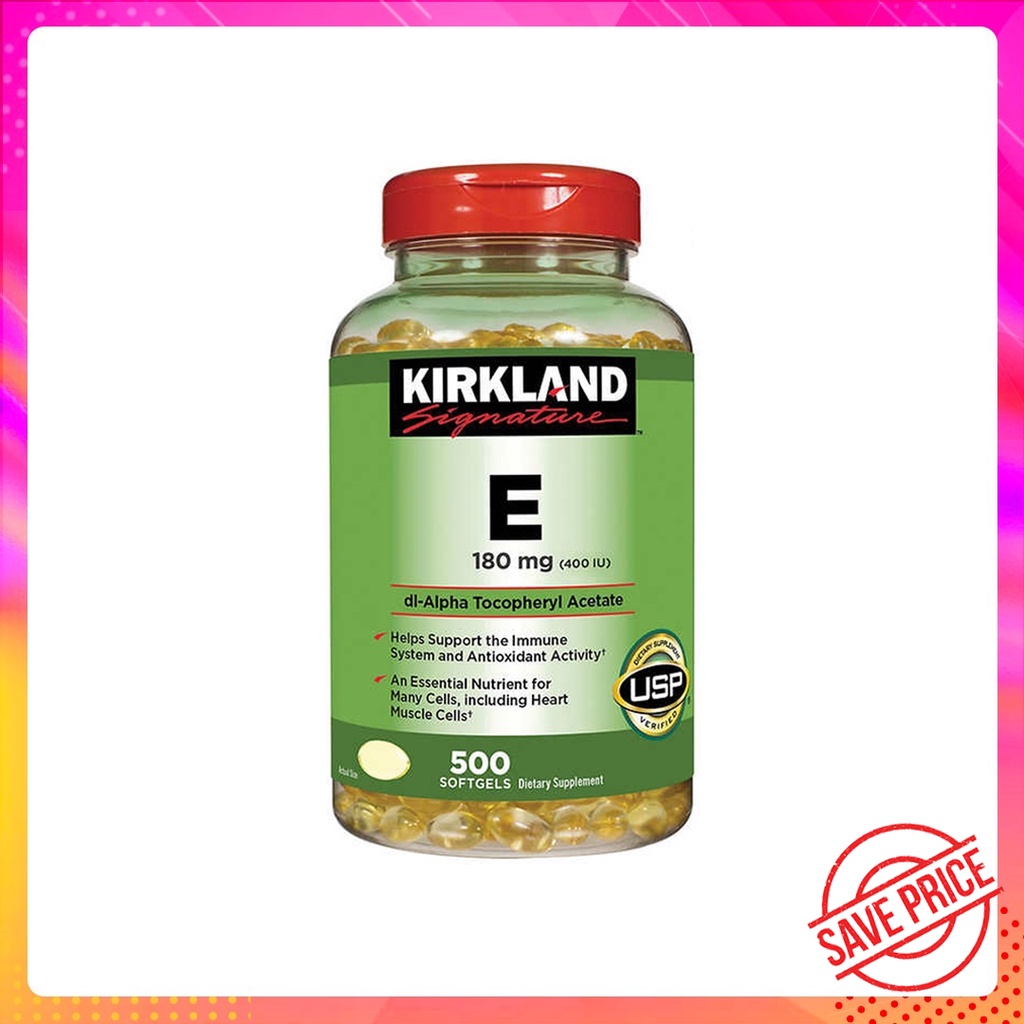 Kirkland Signature Vitamin E 180 mg ขนาด 500 Softgels