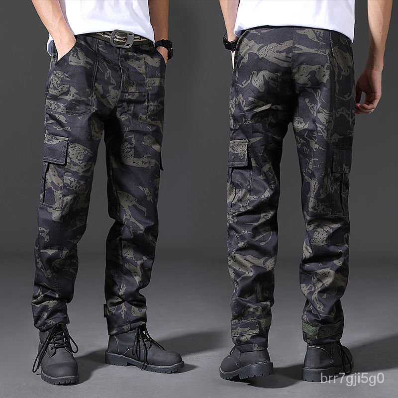 RUNTIP Tactical Camouflage Pants Military Cargo Pants Men wear