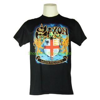 เสื้อวง Saxon เสื้อไซส์ยุโรป  PTA1630 เสื้อวินเทจ ลายอมตะ