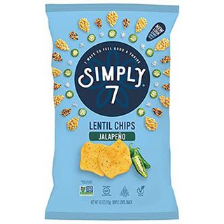 ถูกที่สุด✅  Simply 7 Lentil Chips Jalapeno113gแผ่นถั่วเลนทิลอบกรอบผสมพริกจาลาปิโน คุณภาพระดับพรีเมี่ยม