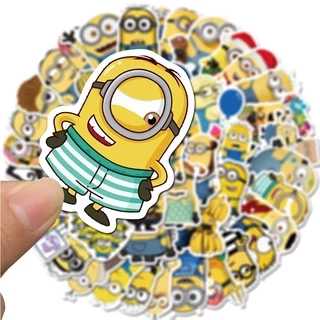 ✨พร้อมส่ง✨มินเนี่ยน Minions Minion sticker สติกเกอร์กันน้ำรูปแบบที่แตกต่างกัน 小黃人 50 ชิ้น