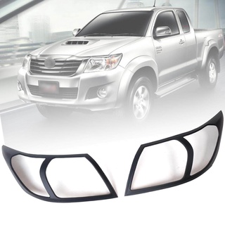 ครอบไฟหน้า ครอบกันรอยไฟหน้า รุ่น โตโยต้า ไฮลักซ์ วีโก้ แชมป์ TOYOTA HILUX VIGO CHAMP ปี 2012 - 2014 สีดำด้าน 2 ชิ้น