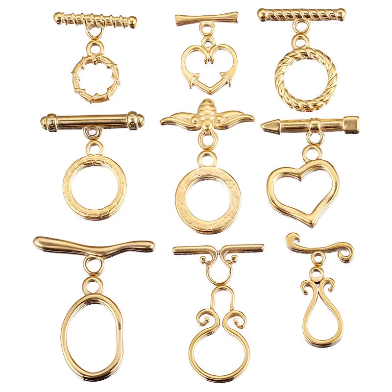 Golden ตะขอสเตนเลส OT สําหรับเชื่อมต่อเครื่องประดับ สร้อยคอ สร้อยข้อมือ DIY