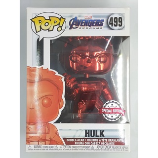 Funko Pop Marvel Avenger End Game - Hulk [ Red Chrome ] : 499 (กล่องมีตำหนินิดหน่อย)