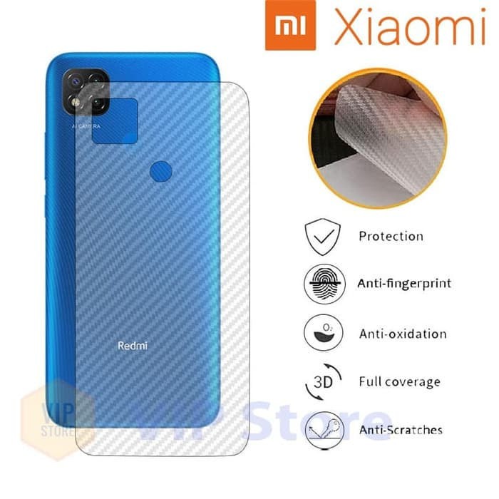 XIAOMI REDMI 9C BACK SKIN CARBON GARSKIN ANTI-SCRATCH CARBON
