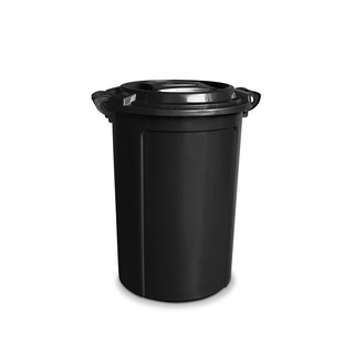 ถังน้ำพลาสติกรีไซเคิล พร้อมฝาหูล็อก NO BRAND 444 สีดำ  ถังพลาสติก recycled plastic water tank with locking cap NO BRAND