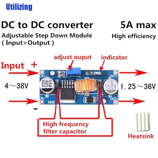 (Utilizing) แรงดันไฟฟ้า dc-dc Step-Down 4V-38V To 3.3V 12V 24V 5A