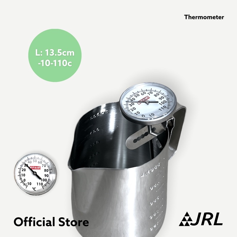 JRL เทอร์โมมิเตอร์ ชนิดหนีบได้ 13.5/14/19.5/40 cm (สีเงิน)