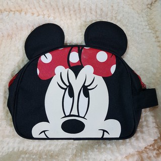 กระเป๋าเครื่องสำอาง กระเป๋าอเนกประสงค์ ดิสนีย์ มินนี่เมาส์ Minnie Mouse สีดำ Disney กระเป๋าใส่ของ มินนี่ กระเป๋าดินสอ