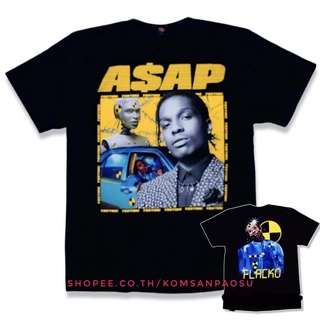 เสื้อยืดผ้าฝ้ายพิมพ์ลายเสื้อยืด Asap rocky flacko เสื้อ asaprocky Hiphop Rapper เสื้อไซส์ยุโรป S-4XL