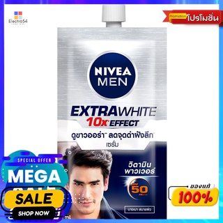 นีเวียเมนเอ็กต้าไวซูเปอเซรัมSPF50 8มลซองผลิตภัณฑ์ดูแลผิวหน้าNIVEA MEN EXTRA WHITE SUPER SERUM SPF 50