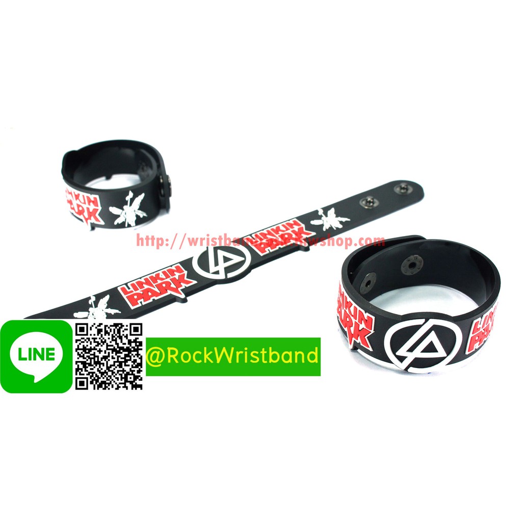 Linkin Park ขายริสแบนด์ ลิงคินพาร์ก LPK300NA Wristband กำไลข้อมือวงร็อค