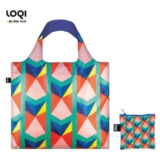 กระเป๋าผ้าแฟชั่นแบรนด์LOQI รุ่น Geometric Triangles ใบใหญ่1ใบ+ใบเล็ก1ใบ