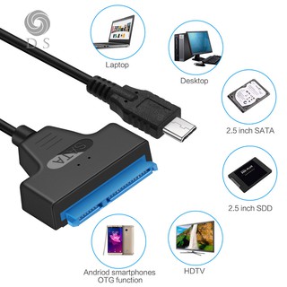 usb 3 . 1 type c to sata iii hdd ssd 2 . 5 นิ้วอะแดปเตอร์ฮาร์ดไดรฟ์ 22 - pin