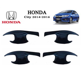 เบ้ามือจับประตู Honda City 2014-2019 สีดำด้าน 4ชิ้น