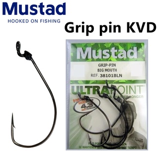 เบ็ด Mustad KVD GRIP-PIN HOOK #38101NP-BN เบ็ดเกี่ยวหนอน เบ็ดเกี่ยวเหยื่อยาง