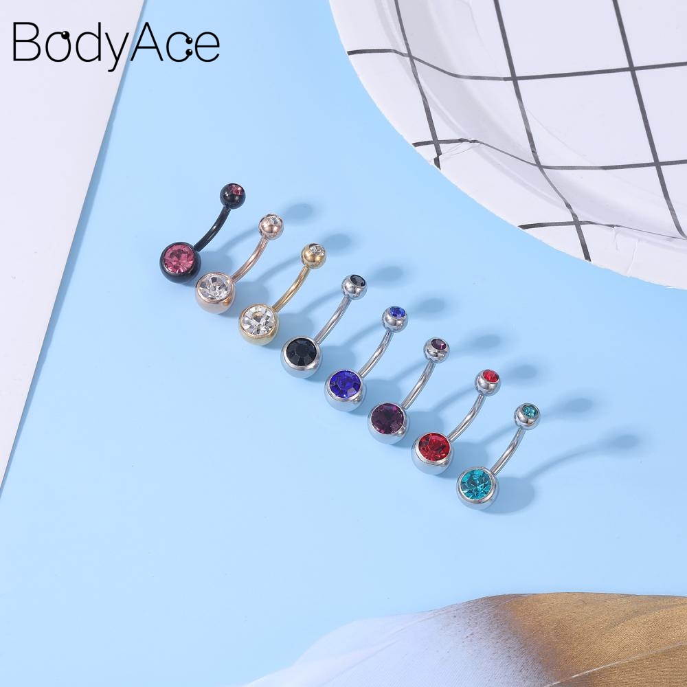 Bodyace จิวเจาะสะดือ หน้าท้อง รูปเกล็ดปลา ประดับคริสตัลคู่ เซ็กซี่ สีสันสดใส 1 ชิ้น - รูปที่ 5