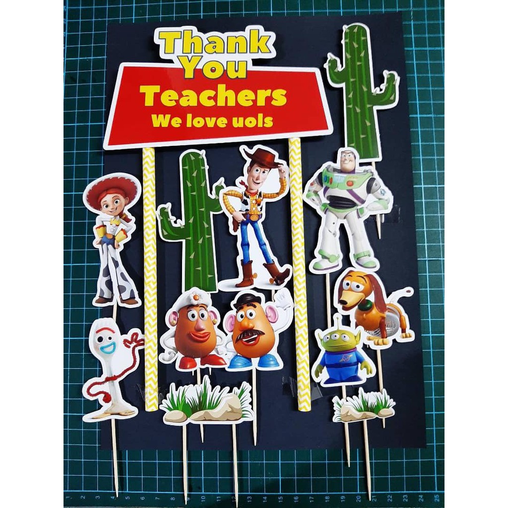 TOY STORY Custom เค้ก Topper วัสดุลามิเนตสุขสันต์วันเกิด