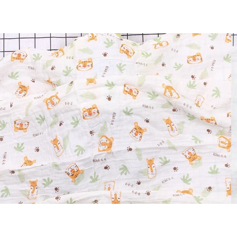 Mattresses & Bedding 299 บาท ผ้าห่มเด็กมัสลินคอตทอ 6 ชั้น เนื้อหนานุ่ม  120*150cm+- Mom & Baby